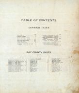 Table of Contents, Ray County 1897